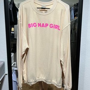 Friday + Saturday big nap girl corded sweatshirt